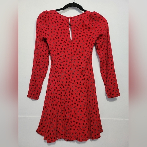 Reformation Milla Dress in Red and Black Size 0 - Picture 4 of 15